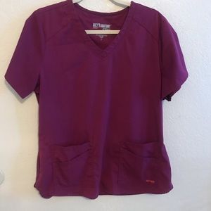 Wine scrub top- grey’s anatomy